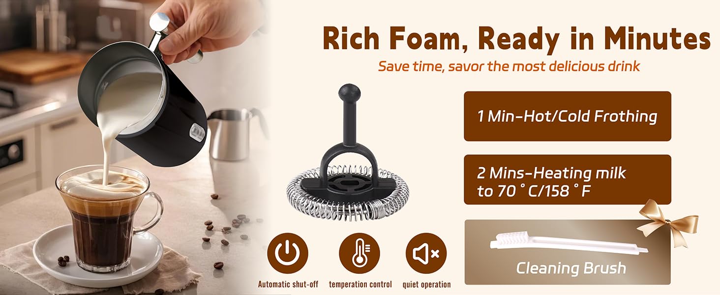 milk frother and steamer