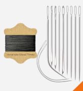 Upholstery Repair Kit Waxed Sewing Thread Heavy Duty Needle