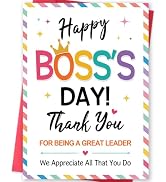MOROLURU Boss Day Card, Boss Appreciation Gifts for Men Women | Thank You Card for Boss Manager S...