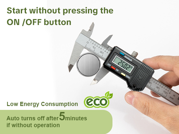 mm measuring tool Start without pressing the ON /OFF button