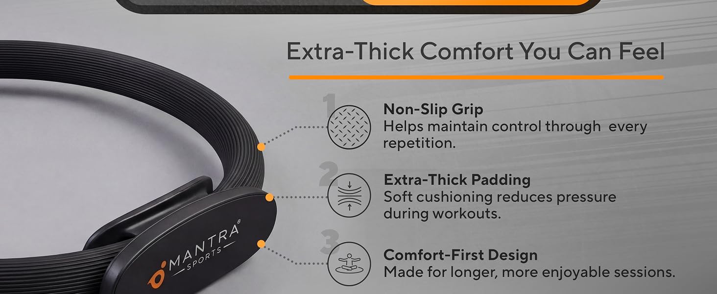 Pilates ring used for core, thigh, and arm exercises