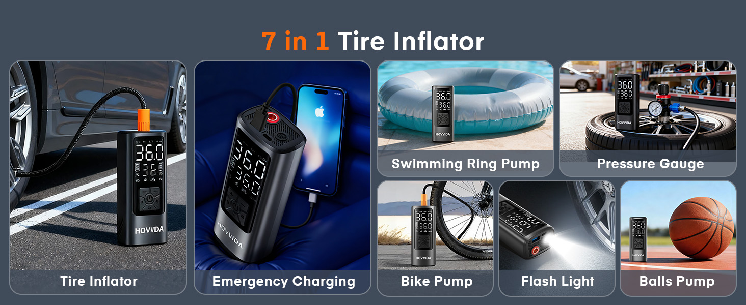 Portbale tire inflator