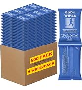 Body Wipes for Women and Men Individually Wrapped Face and Body Wipes, Bath Wipes for Adults No R...