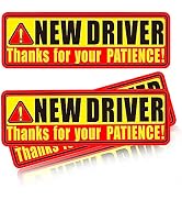 Smeyta Sticker for Car Window 3PC,No Magnetic Car Sticker and Decal,Removable New Driver Safety S...