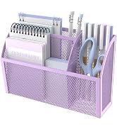 DALTACK Magnetic Pencil Holder - 3-Grid Mesh Shelf for Whiteboard, Refrigerator & Locker - Organi...