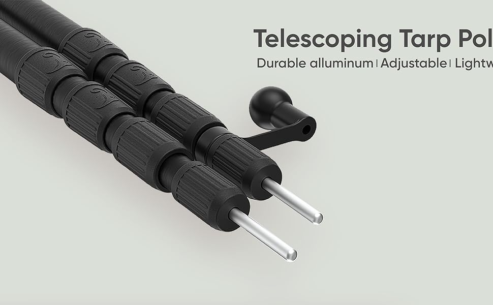 kelty replacement tent poles, adjustable poles for tarps, telescoping poles for tarp, awning pole