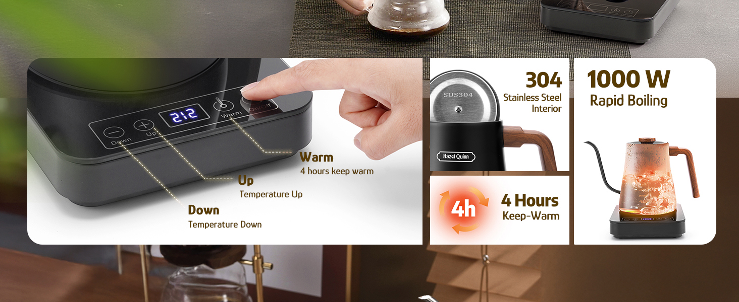 Hazel Quinn Gooseneck Electric Kettle