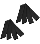 Mozff 2Pcs Black Satin Ribbon Long Sash Belt for Wedding Dress, Bridal Waist, Robe Replacement, S...