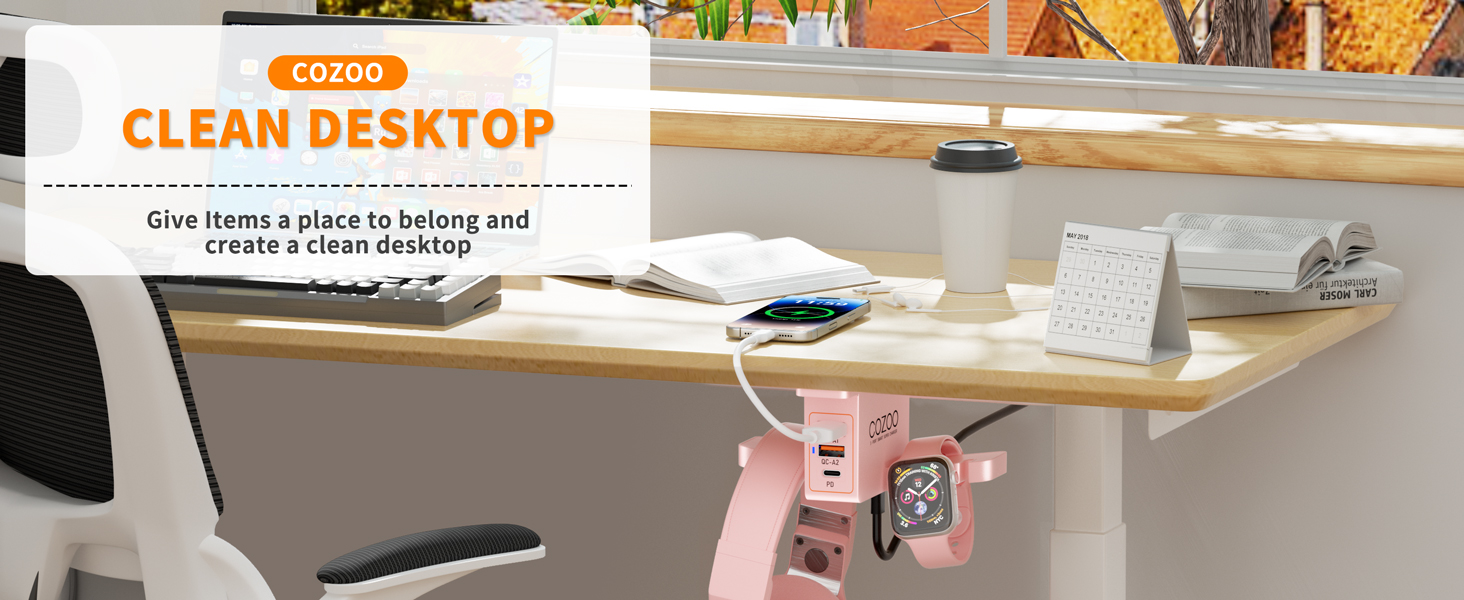 QC3.0 & PD USB C Charger & Headphone Stand (All in1)