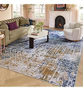 Abstract Washable Area Rugs 8x10 Living Room Rugs,Large Modern Girls Bedroom Rug 8x10 Under Bed,B...