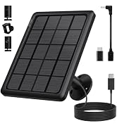 4W Solar Panel for Ring Camera, Solar Charger Compatible with Ring Stick Up Cam Battery/Pro and S...