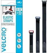 VELCRO Brand VEL-30794-AMS Elastic Cinch Straps with Buckle | 6pc Variety Pack 8
