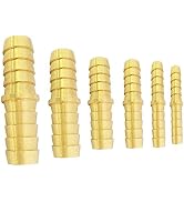 TL TOOLEGIN Brass Hose Barb Fitting Union/Splicer/Mender/Joiner Assortment Kits, 3/16" 1/4" 5/16"...