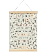 foedor Playroom Wall Decor Canvas Hanging Banner,Playroom Sign for Kids Room Playroom Nursery Hom...