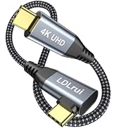 Short USB C Cable Right Angle, 1FT, 20Gbps Data Transfer, 100W PD Charging, 4K UHD Video Output, ...