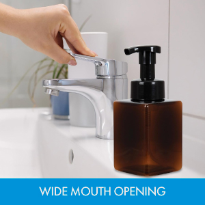 hand soap dispenser pump bottle liquid plastic container refillable foam toiletries clear body