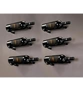 GeLive 6 Sets Aluminum Alloy Wall Mounted Wine Rack Bottle Holder Wine Collection Display Wine Pi...