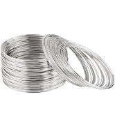 800 Loops Silver Memory Wire 22 Gauge Jewelry Wire Beading Wire for Jewelry Making, Rings, Neckla...