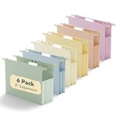 NORDUN Plastic Extra Wide Hanging File Folder Letter Size,Heavy Duty Reinforced 3" Expansion Acco...