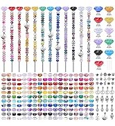 AIPRIDY 275 PCS DIY Fairy Wand Garden Stakes Wands Kit, Scheme European Beads Crystal Diamond Top...