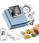ETIKEZ Sticker Printer, PM290C Portable Mini Sticker Printer Print Pods Machine, Wireless Bluetoo...