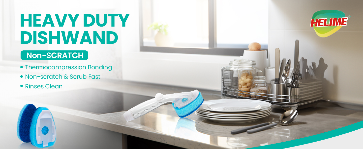 Non Scratch Dishwand Refill with Handle