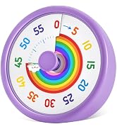 HIPPIH Visual Timer for Kids, 60 Minute Countdown Timers for Classroom Kitchen Office, Rainbow Di...