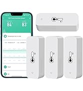 PHOVOLT WiFi Hygrometer Thermometer Sensor for Home, Indoor Outdoor Wireless Temperature Humidity...