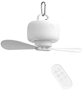 JISULIFE Camping Fan 8000mAh Battery Operated, Portable Tent Rechargeable with Remote Control, De...