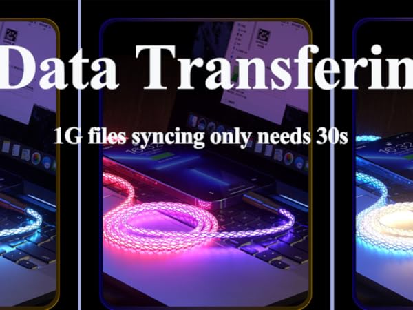 USB C to Type C RGB charging cable