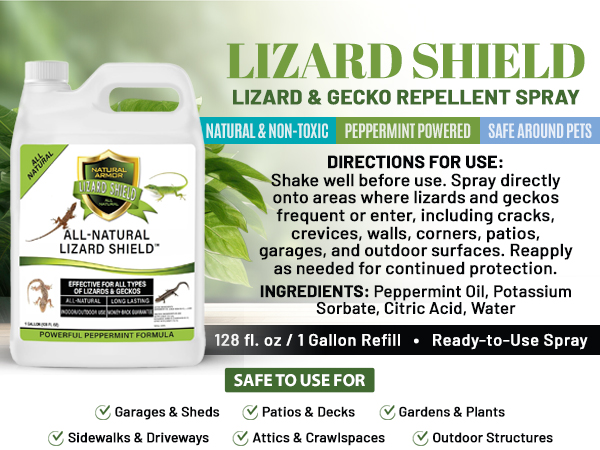 natural lizard repellent spray for outdoors or indoors