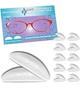 GMS Optical 1.3mm Extra-Thin / 18mm Large-Length - Anti-Slip Adhesive Contoured Silicone Eyeglass...