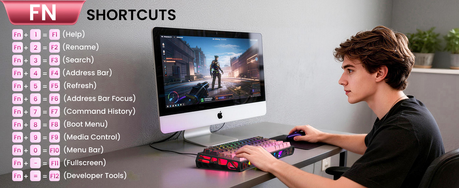 mechanical gaming keyboard wireless backlit keyboard hot swappable highground teclado gamer