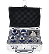 Dry Diamond Core Drill Bit Set,BRSCHNITT Diamond Tile Hole Saw Kit with Round Shank for Porcelain...