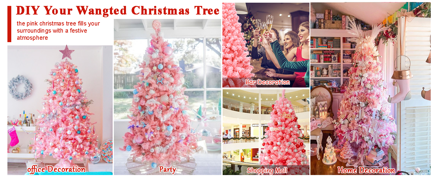 pink christmas tree