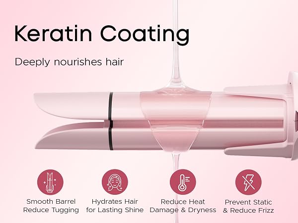 Close-up of an automatic curling iron