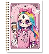 Wxiben Skeleton Nurses Spiral Notebook - Nursing Notebook Journal Hardcover Spiral Journaling Nur...