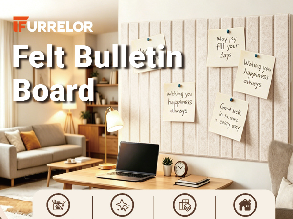 Large Felt Bulletin Board for Wall Decor