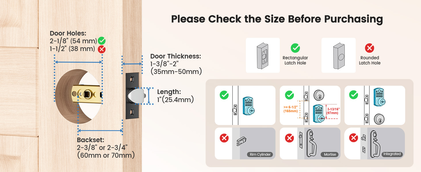 Keyless entry door lock