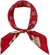 FONYVE 100% Mulberry Silk Scarf for Hair - 27" Square Head Scarf for Women - Lightweight Neck Sca...