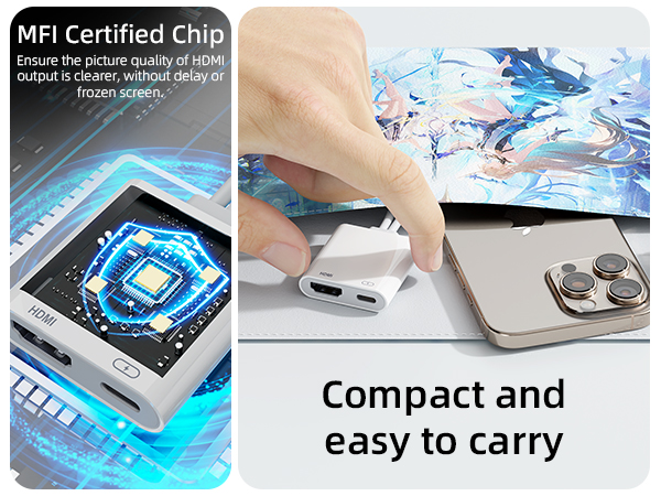 USB-C & Lightning to HDMI Adapter for iPhone