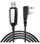 Radioddity PC002 USB Programming Cable, 2-Pin K Plug, Plug and Play, Compatible with Windows 7, 8...