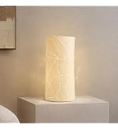 RONDURE Modern Ceramic Decorative Table Lamp Living Room Bedroom Bedside | Handcrafted Unique War...