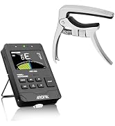 Aroma Guitar Capo and Metronome Tuner Rechargeable Bundle, Adjustable Trigger Tension Capo and Di...