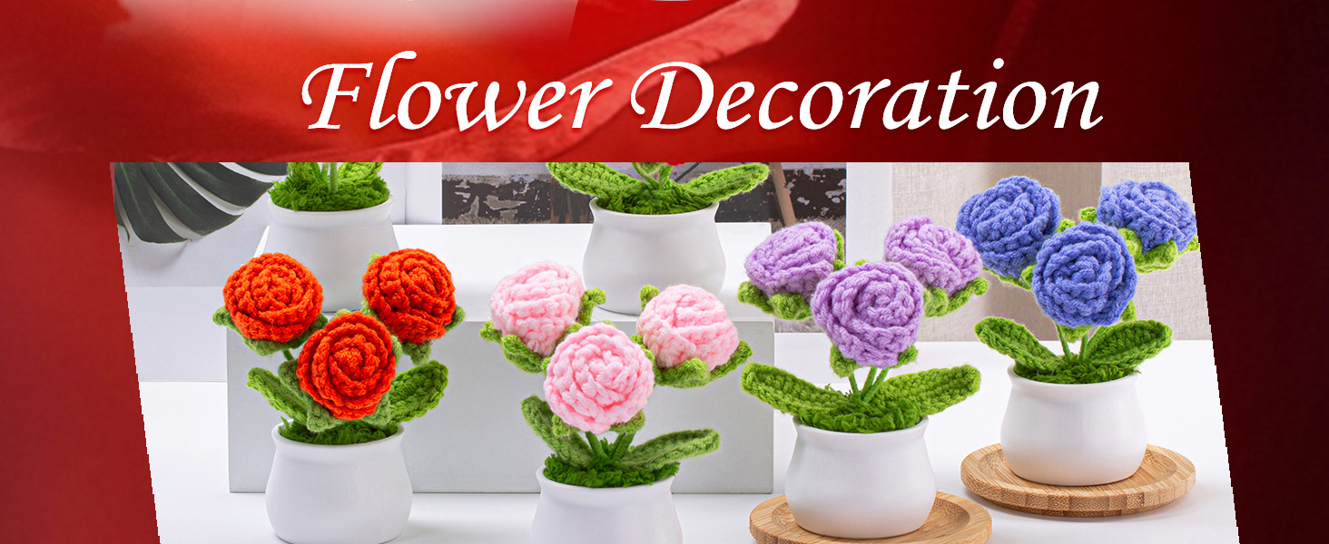 crochet rose flower