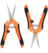 Taiss 2PCS Gardening Shears,Micro Tip pruning Snips,Gardening Pruning Scissors,Stainless Steel Bl...