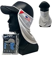 CoolNES - UV Sun Protection Neck Drape Adjustable Multifunctional 2 in 1 Face Covering for Outdoo...