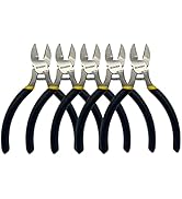 BOOSDEN 5" Diagonal Cutters,5 Pack Wire Cutters,DIY Cutting Pliers,Spring Loaded Side Cutters, Wi...