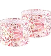 Lamp Shades Set of 2 Drum Lamp Shade,Leaf Patterned Lamp Shade 13