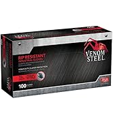 Venom Steel Industrial Nitrile Gloves, 6 mil, 2 Layer Rip Resistant, One Size Fits Most, 100 Count